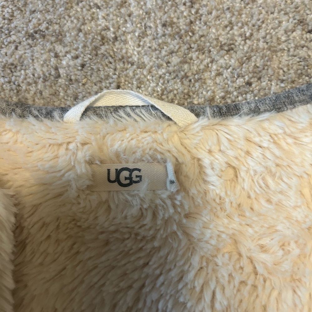 Ugg Shearling lined open front jacket